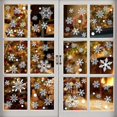 thumbnail image 4 of Christmas Window Clings For Glass Windows 5 Sheets Christmas Window Decals Snowflakes Christmas Decorations Christmas, 4 of 5