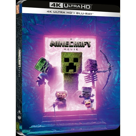 UN FILM MINECRAFT - STEELBOOK 4 (Blu-ray) Jason Momoa Jared Hess