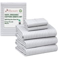 thumbnail image 7 of RUVANTI 100% Organic Cotton Sheets -Split King Sheet - 5 Piece Percale Weave Bedding, Crisp, Cooling & Breathable, Soft & Durable, 16" Deep Pocket, Hotel Quality Sábanas - Construction Line, 7 of 7