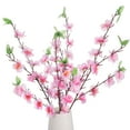 thumbnail image 6 of HEMOTON Pink Artificial Peach Blossom Silk Flowers for Decoration 60cm Suitable for Homes Parties Banquets, 6 of 8