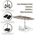 thumbnail image 4 of Gymax 15 ft Double-Sided Patio Umbrella Market Twin Umbrella w/ Enhanced Base Beige, 4 of 7