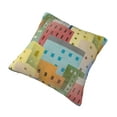 thumbnail image 3 of YFYANG Square Decorative Throw Pillow Case (Without Pillow Insert), Colorful Architectural Patterns Bedroom Sofa Car Cushion Cover, 18"x18", 3 of 9