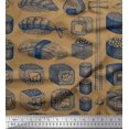 thumbnail image 1 of Soimoi Rayon Fabric Grains & Fish Food Print Sewing Fabric Yard 42 Inch Wide, 1 of 1