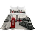 thumbnail image 5 of Comforter Cover Set 3D Big Ben Printed Highend London Painting Duvet Cover Set,Twin (68"x86"), 5 of 5