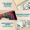 thumbnail image 2 of Netecom Adorable Creepy Adult Coloring Book Spiral Bound for Adults, A5 Wooden Cover, 30 Whimsical Macabre Coloring Pages in the Dark for Stress Relief and Relaxation, 2 of 6