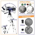 thumbnail image 3 of BEBANG Telescope for Astronomy, 70mm Professional Refractor Telescope for Kids Adults Beginners, Portable Telescope with Tripod, 3 of 11