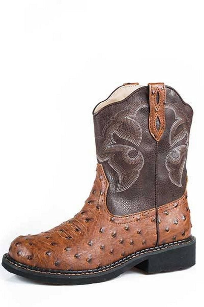 Roper - Roper Western Boots Womens Leather Ostrich Tan 09-021-1532-1418 TA