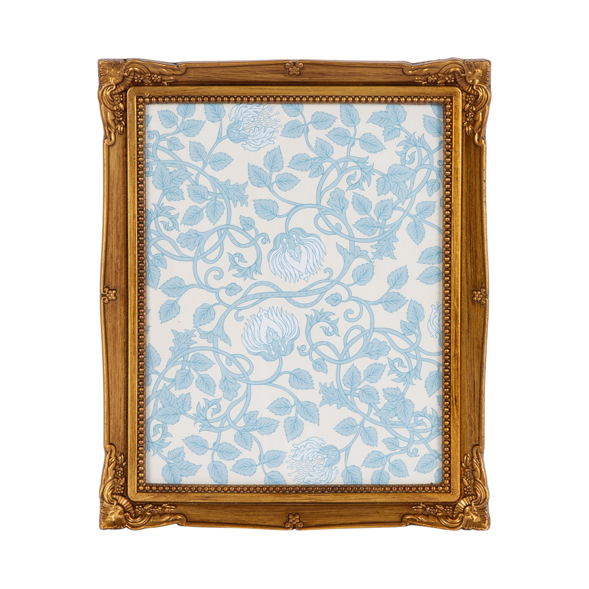 DesignOvation – 8x10 Picture Frame – Baroque Antique Gold Tabletop Photo Frame