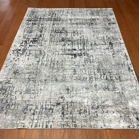Abstract Design Wool & Silk Rug - 6'7 x 9'10