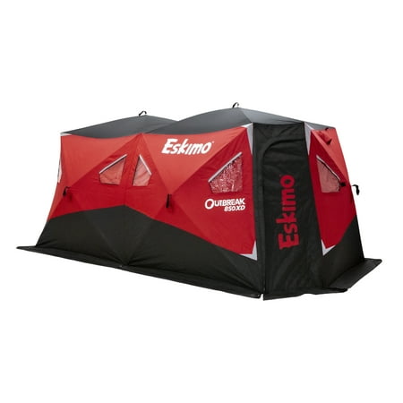 Eskimo Outbreak™ 850XD Pop-Up Portable Shelter Insulated Red/Black 7-9 Person 40850