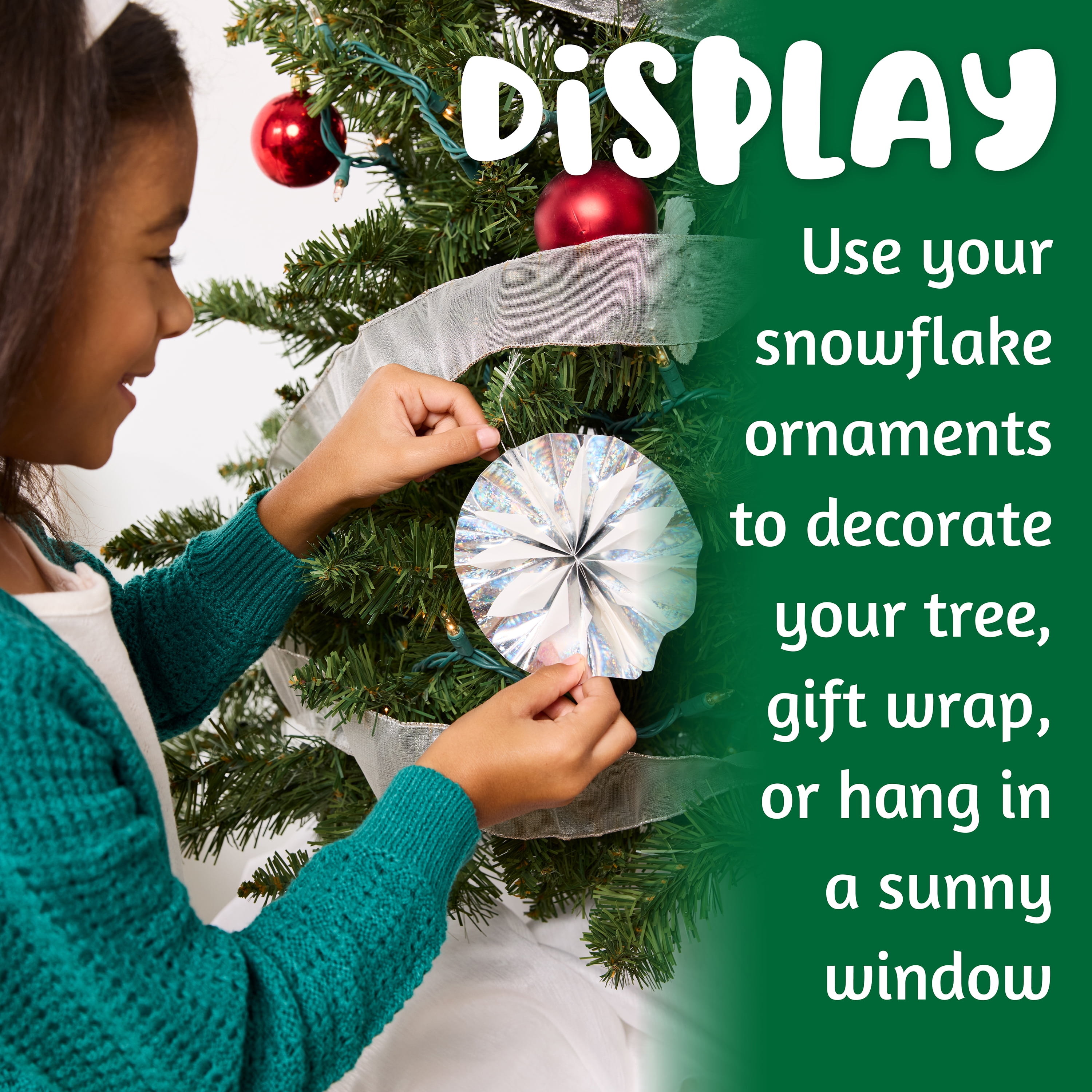 Creativity for Kids Make Your Own Snowflake Ornaments Kit | Create 8 DIY Paper & Foil Snowflakes (Ages 6+)