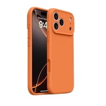 FunCu·K for iPhone 17 Case, Compatible with Magsafe, Full Protection Liquid Silicone Anti-Scratch Shockproof Case for iPhone 17, Orange