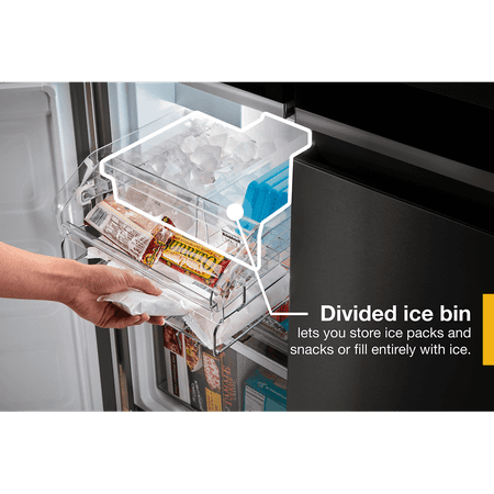 Whirlpool - 19.4 Cu. Ft. 4-Door French Door Counter-Depth Refrigerator with Flexible Organization Spaces - Stainless Steel