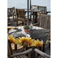 thumbnail image 2 of Outdoor Tablecloths with Umbrella Hole & Zipper, Sunflower Cows Round Tablecloths 60 Inch, Yellow Floral Botanical Summer Grey Plaid Waterproof Table Cloth, Patio/Pool/Picnic Table Covers, 2 of 8