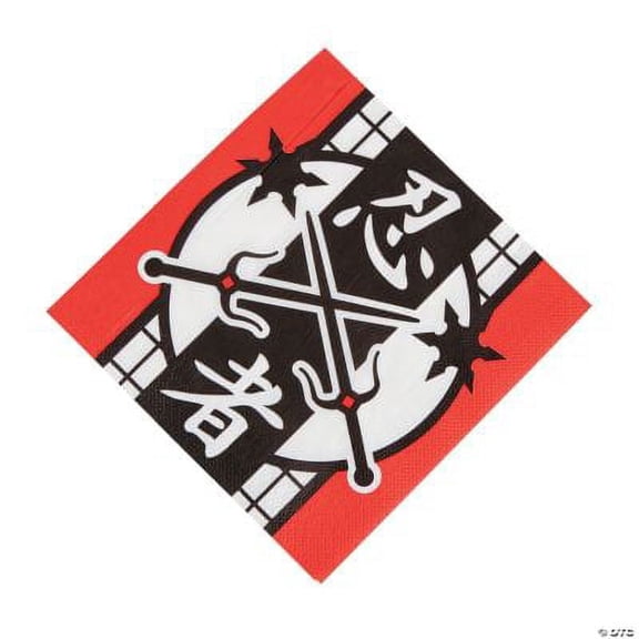 Ninja Warrior Lunch Napkins - Party Supplies - 16 Pieces