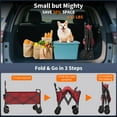 thumbnail image 7 of Riedhoff Foldable Utility Wagon - 380lb Capacity with All-Terrain Wheels & Adjustable Handle,Red, 7 of 7