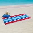 thumbnail image 2 of Mainstays Cotton Blend 2 Pack Americana Stars and Stripes Beach Towels, 28" x 58", 2 of 6