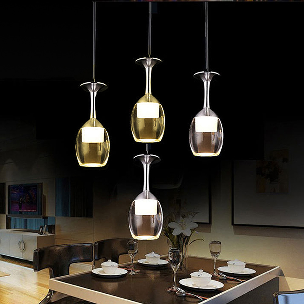 wine glass ceiling light