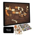 thumbnail image 2 of Wooden USA Travel Map Puzzle – Interactive Wall Decor for Couples and Families – Perfect for Home Entertainment – Helps Learn US Geography, 2 of 7