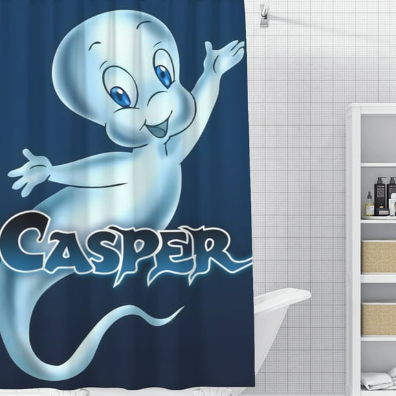 The Spooktacular New Adventures of Casper-theme Bathroom Shower Curtain Home Decor,Bath Curtains Durable Waterproof Bath Curtain , Adluts Girls Boys Bathroom Decor House Gifts 52x71inch（130cmX180cm）