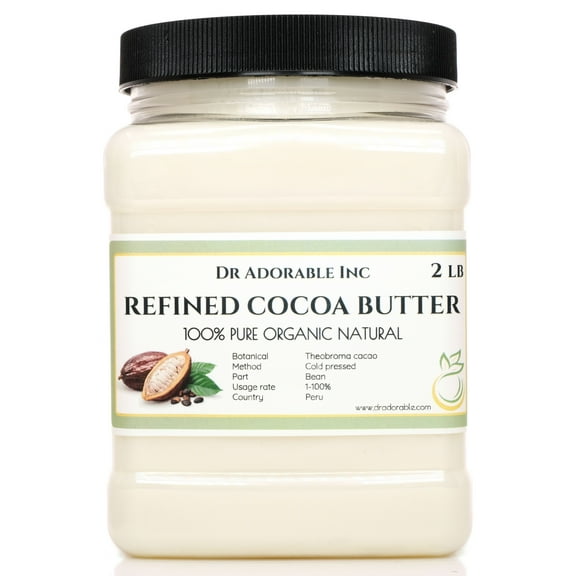 Dr Adorable - 2 lb - Cocoa Butter Refined - Organic Fresh Natural