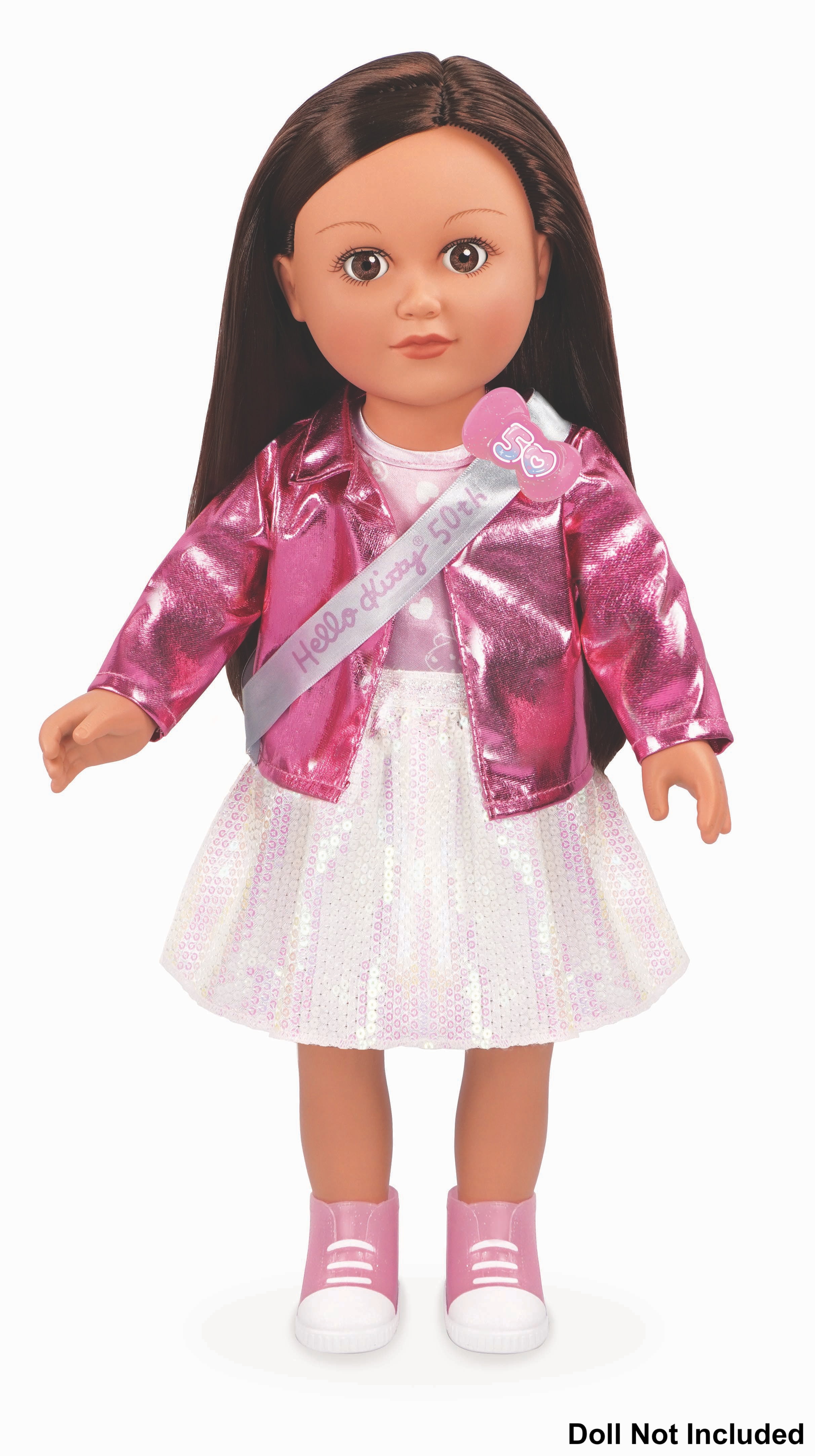 My Life As Hello Kitty Celebration Fashion Set for 18" Dolls, 50th Anniversary, 5 Pieces, Pink Multicolor