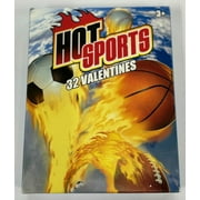 HOT SPORTS 32 VALENTINE CARDS - 4 HOT SPORTS DESIGNS WITH SEALS!