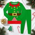 thumbnail image 2 of Kids Christmas Pajamas Cute Christmas Elf Pajamas Long Sleeve Crew Neck Nightwear Boys Pajama Set 5-6 Years, 2 of 4