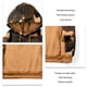 thumbnail image 5 of Hombres Otoño Sudadera Con Capucha Color Bloqueo Cordón Espesar Bolsillo Costilla Cierre De Punto Suelto Casual Manga Larga Jersey Con Capucha Top Caqui XL, 5 of 6