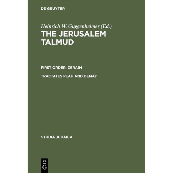 Studia Judaica Tractates Peah and Demay, Book 19, (Paperback)