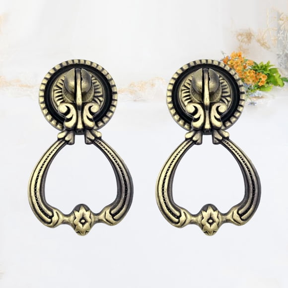 UPGRATOR 2Pcs Dresser Hardware Zinc Alloy Unique Drawer Pulls for Modern Drawers