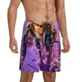 thumbnail image 2 of Fuzoiu Closeup Honeybee on Flower Print Pajama Shorts for Men, Men's Pajama Bottoms,Mens Lounge Sleepwear,Pajama Pants with Pocket-Small, 2 of 6