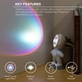 thumbnail image 4 of Mini Astronaut Projector Night Light Merkury Innovations- Purple Sunset, Rotating Head, USB Powered, 4 of 9