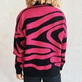 thumbnail image 5 of Itsame Pullover Sweater Women Loose Crew Neck Sweaters Long Sleeve Sweatertop Hot Pink Size L, 5 of 6