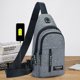 thumbnail image 5 of Bolsa De Pecho Riñoneras informales para hombre, riñoneras seguras, accesorios para deportes al aire libre (gris), 5 of 8