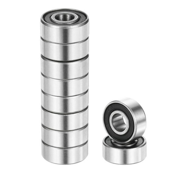 10pack R3-2RS 3/16" ID x 1/2" OD x 0.196" Height Z3 Ball Bearings, Black