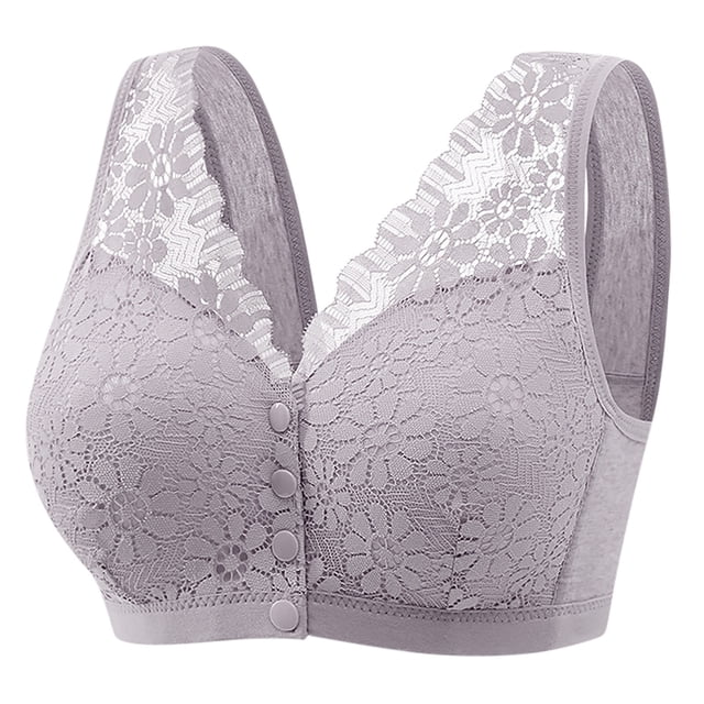 Yuyuzo Womens Front Closure Bras Seniors Wireless Beauty Back Full Coverage Comfor Easy Close Bras