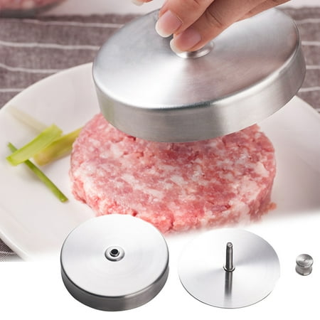 

Travelwant Deluxe Cast Stainless Steel Hamburger Patty Press Burger Maker Pound Large Patty Maker | Food Grade | Heavy Duty Stainless Steel with Handle | Best for Griddle Barbeque Grill