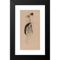 thumbnail image 2 of William James Glackens 11x18 Black Modern Framed Museum Art Print Titled - Portrait of Janet Braguin in the Style of Paul&nbsp;Klee (Early 20th&nbsp;Century), 2 of 5