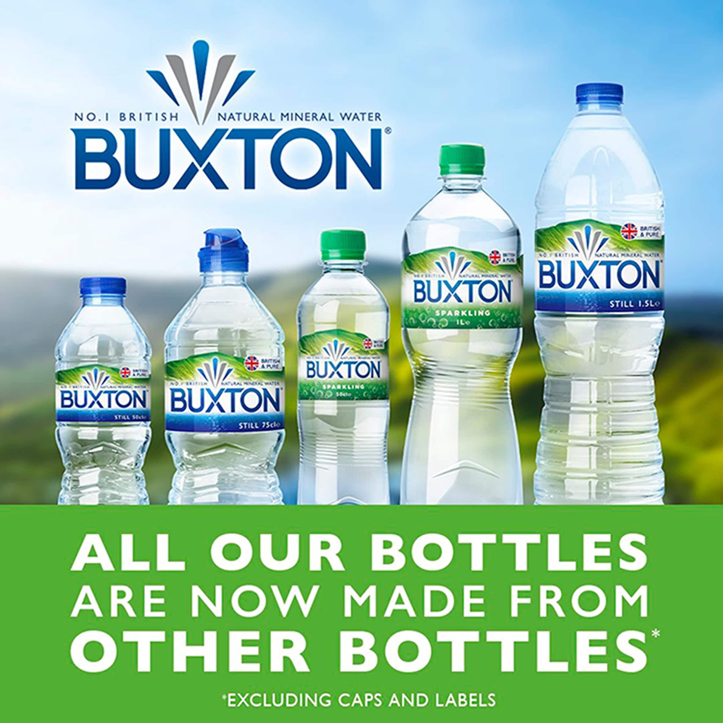Buxton Sparkling Natural Mineral Water 8 x 500ml, Imported from Britain