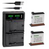 Kastar 2-Pack Battery and LTD2 USB Charger Compatible with DJI AB1, DJI OSMO Action Camera, DJI OSMO 4K Waterproof WiFi HDR Video 145° Angle Black, DJI Osmo Action - 4K Action Cam 12MP Digital Camera