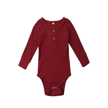

Seyurigaoka Baby Stylish Jumpsuit Monochrome Casual Long Sleeve Soft Romper