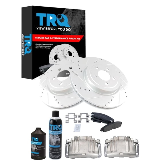 TRQ Front Brake Pad & Rotor Kit Fits 05-11 Chrysler Dodge
