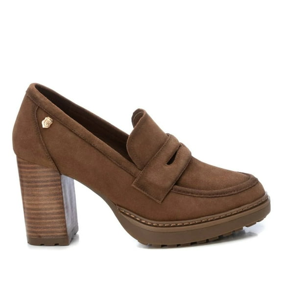 Carmela CollectionWomen's Suede Heeled Loafers By XTI 161137