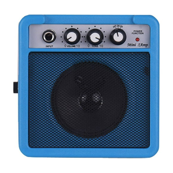 5W Mini Guitar Amplifier Portable Compact Guitar Amp Speaker with Volume Tone Adjustment Overdrive Function 635mm 35mm Inputs for Electric Acoustic Guitar Practice Home Outdoor