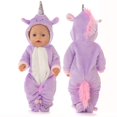 thumbnail image 1 of New 2pcs/set Suit+Shoes Dolls Outfit For 43cm Baby Doll Cute Jumpers Rompers 17 Inch Doll Clothes，doll accessory. heqiyong LED, 1 of 2