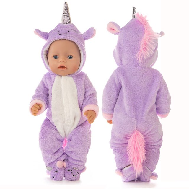 New 2pcs/set Suit+Shoes Dolls Outfit For 43cm Baby Doll Cute Jumpers Rompers 17 Inch Doll Clothes,doll accessory. heqiyong LED