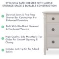 thumbnail image 6 of Evolur Julienne Double Dresser in Clay, Six Drawers, Modern Nursery Dresser, 6 of 12