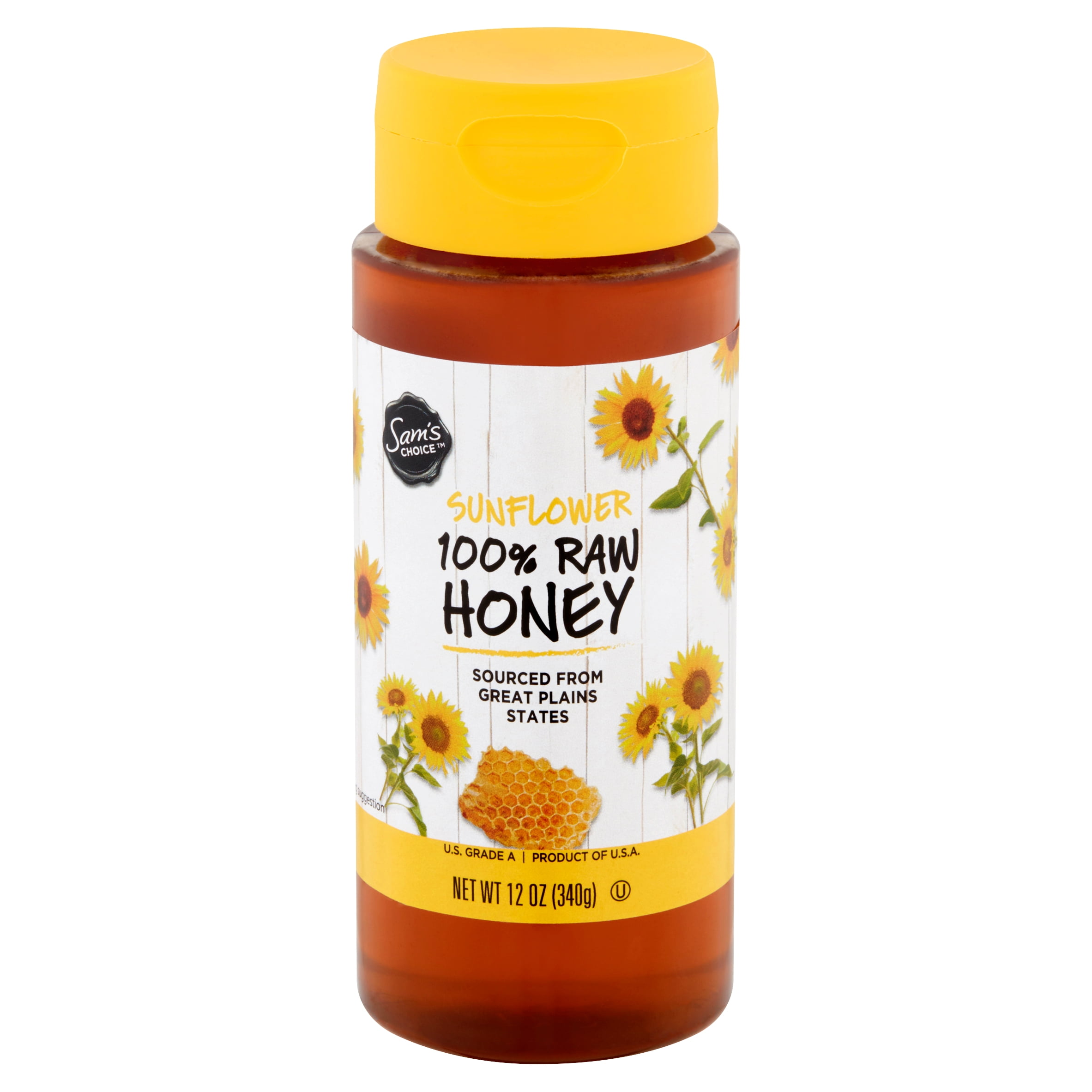 Sam's Choice Sunflower 100% Raw Honey, 12 oz