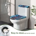 thumbnail image 3 of HELLHERO Colorful Owl Toilet Lid Covers Fits All Toilet Shapes Round Toilet Lid Dust Cover & Pack of 2 for Bathroom Home Comfort Stays in Place Adjustable, 3 of 4